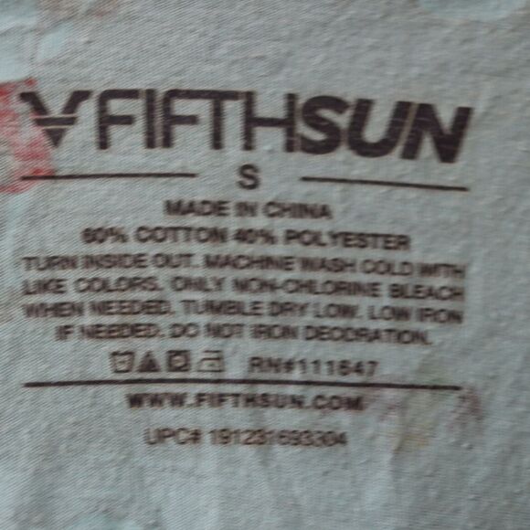 Fifth Sun Blue Green Tank Top Weird Unique Print Small - Picture 12 of 12